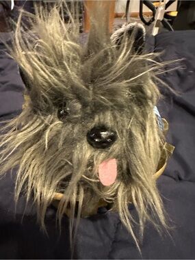 Wizard of Oz Toto  with basket  Dog Toy with Pink Tongue